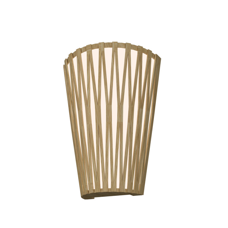 Imbuia Wood Veneer LED Flush Mounted Sconce