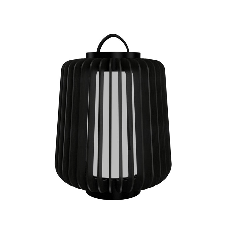 Black Wood Veneer LED Table Lamp