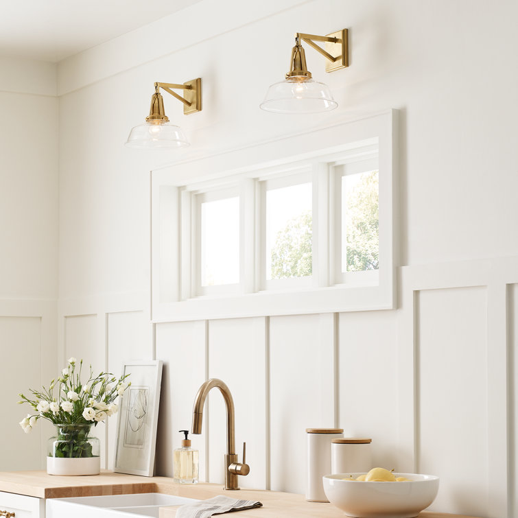 Layton Chrome and White Dimmable Wall Sconce