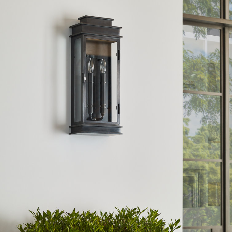 Polished Nickel 22.5" Dimmable Lantern Sconce