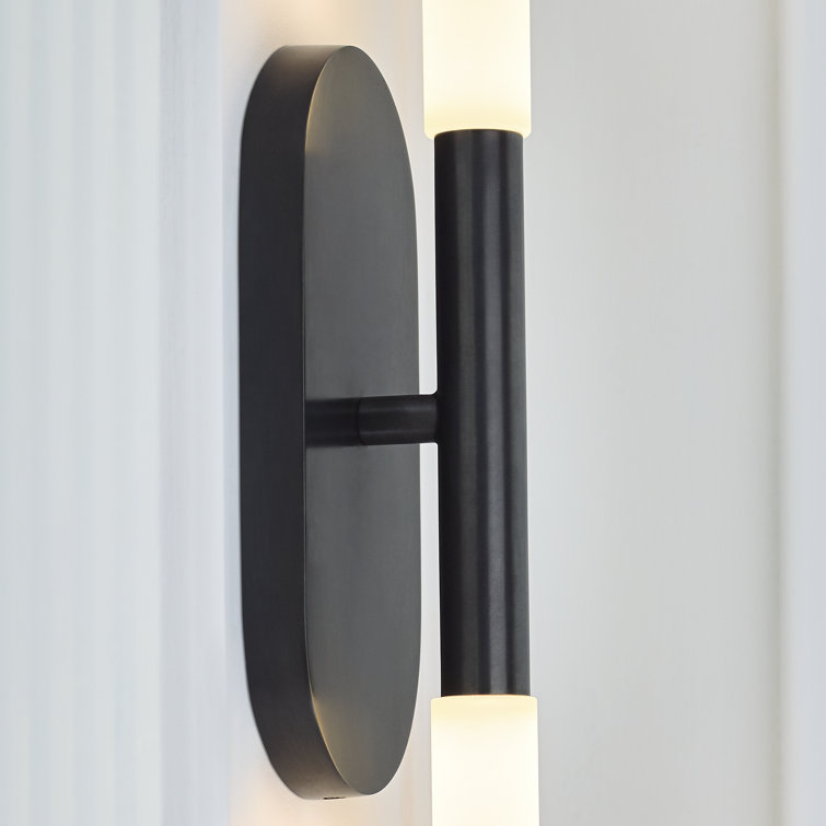 Rousseau Slim Bronze and Black LED Outdoor Vanity Light