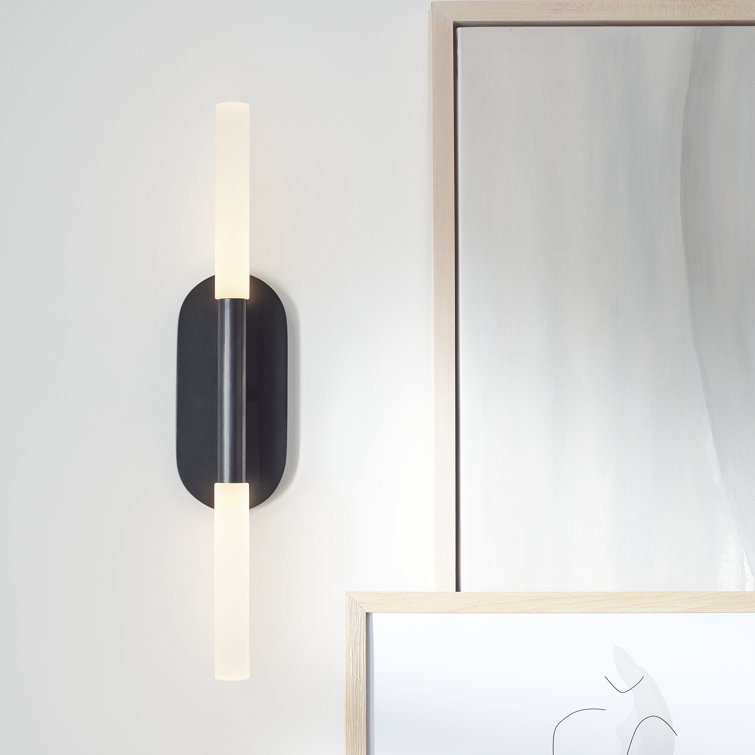 Rousseau Slim Bronze and Black LED Outdoor Vanity Light