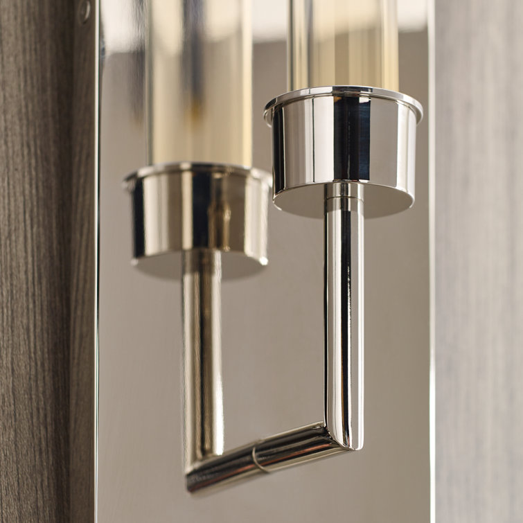 Linger Polished Nickel LED Cylinder Sconce with Acrylic Shade