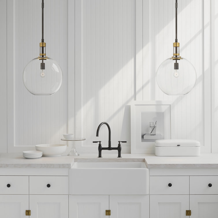 Hand-Rubbed Antique Brass Globe Pendant Light