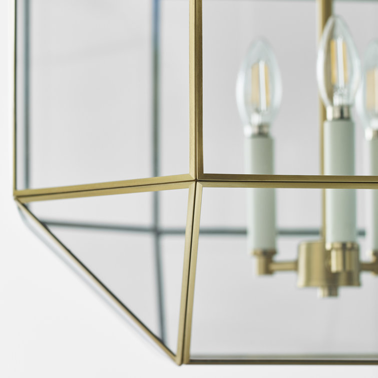 Morrison Satin Brass Glass Jar Indoor/Outdoor Lantern