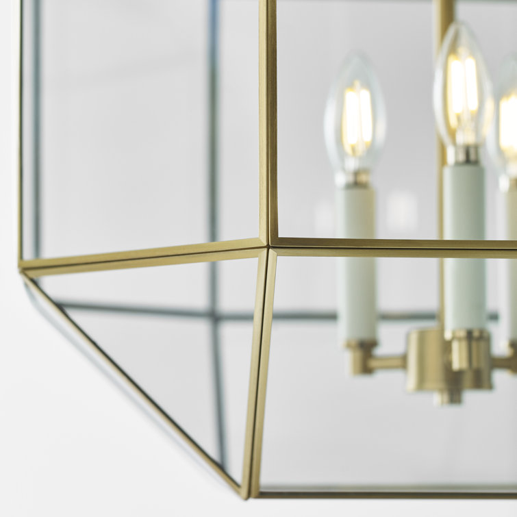 Morrison Satin Brass Glass Jar Indoor/Outdoor Lantern