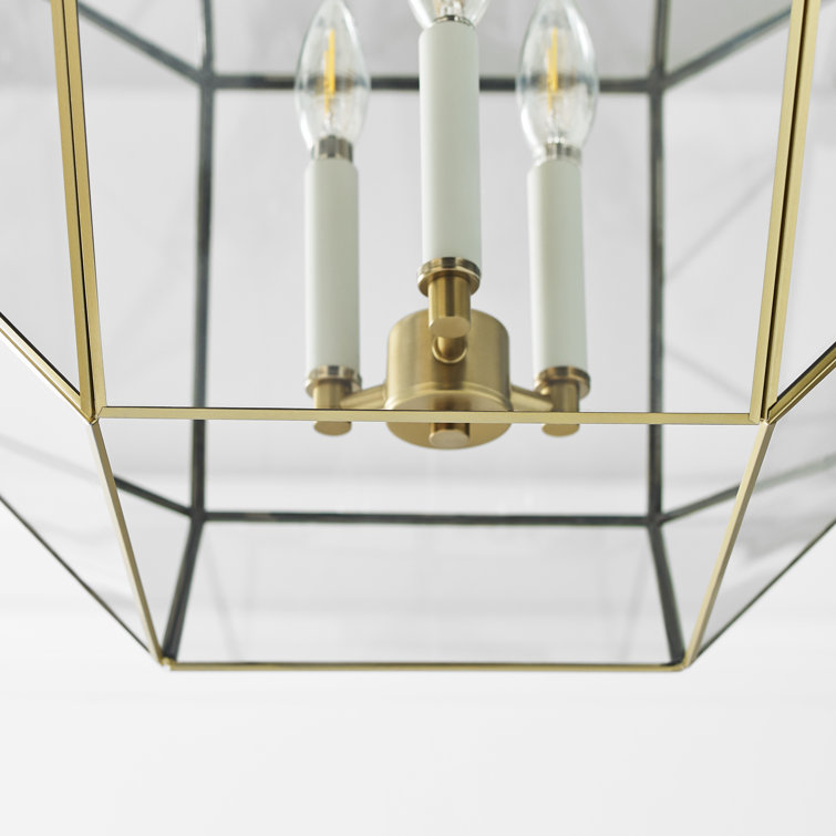 Morrison Satin Brass Glass Jar Indoor/Outdoor Lantern
