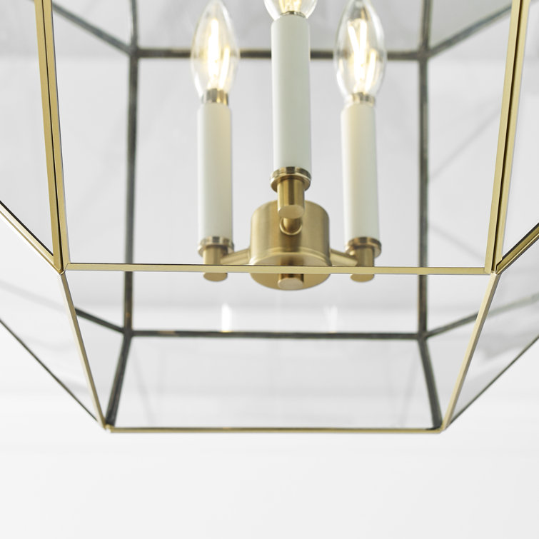 Morrison Satin Brass Glass Jar Indoor/Outdoor Lantern