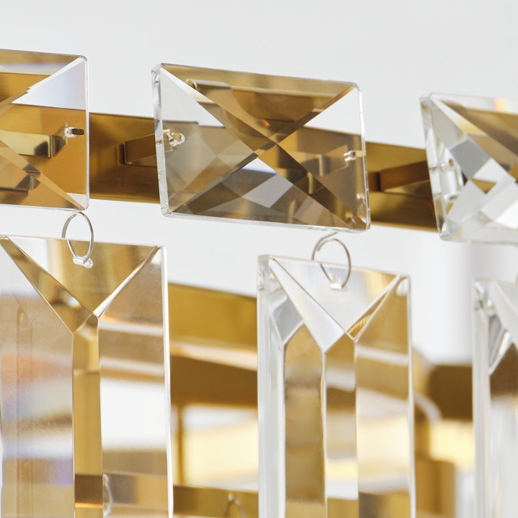 Elegant Burnished Brass and Crystal 16-Light Chandelier