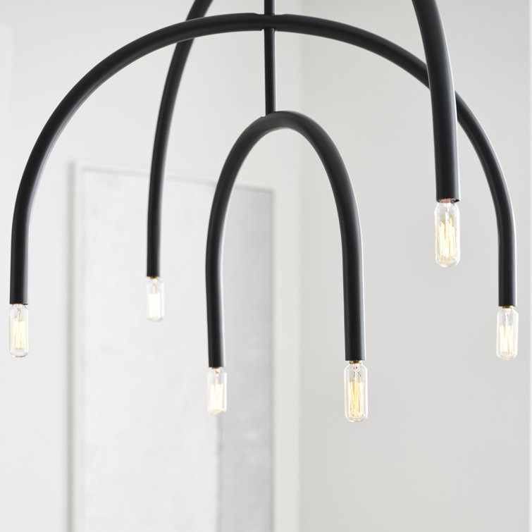Hadden 6-Light Midnight Black Modern Chandelier