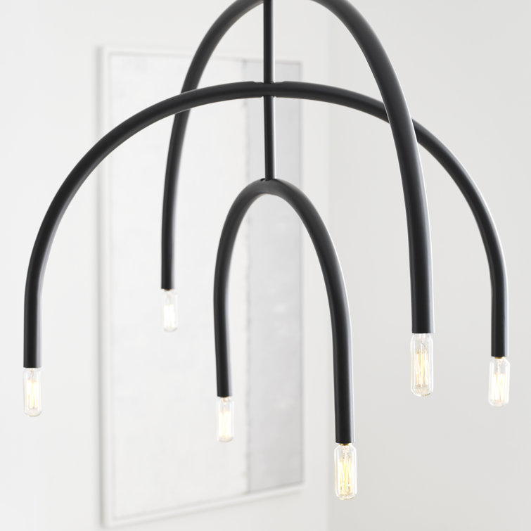 Hadden 6-Light Midnight Black Modern Chandelier