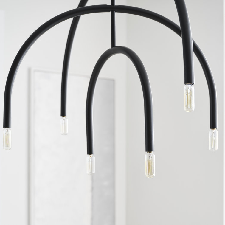 Hadden 6-Light Midnight Black Modern Chandelier