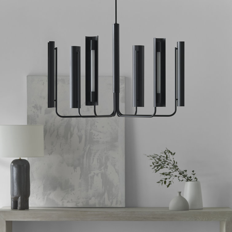 Carson Sleek Midnight Black Modern LED Chandelier