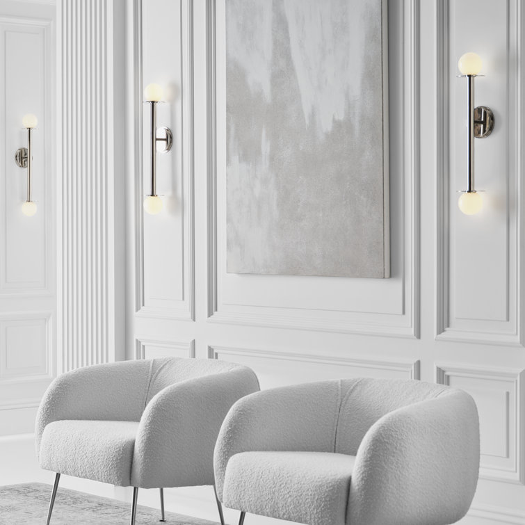 Midnight Black Dimmable Double Wall Sconce, Direct Wired