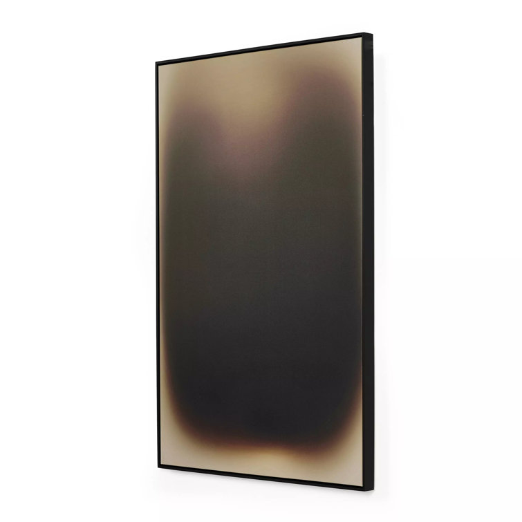 Black Ombre Hand-Painted Canvas with Solid Wood Frame