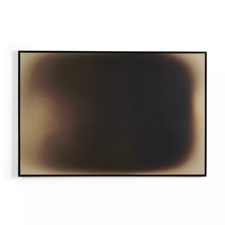 Black Ombre Hand-Painted Canvas with Solid Wood Frame