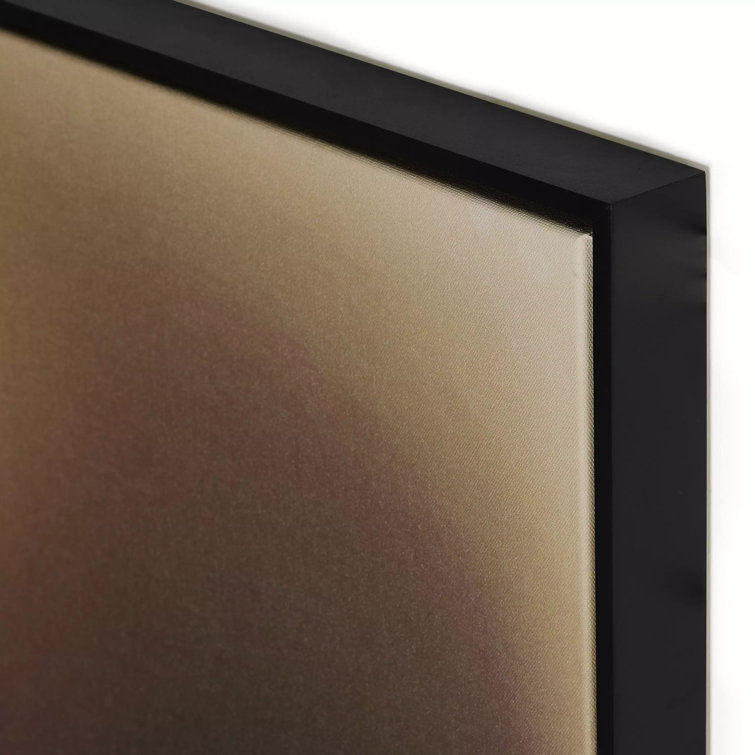 Black Ombre Hand-Painted Canvas with Solid Wood Frame