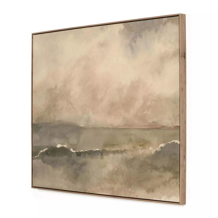 Aileen Fitzgerald Coastal Landscape Beige Canvas Painting