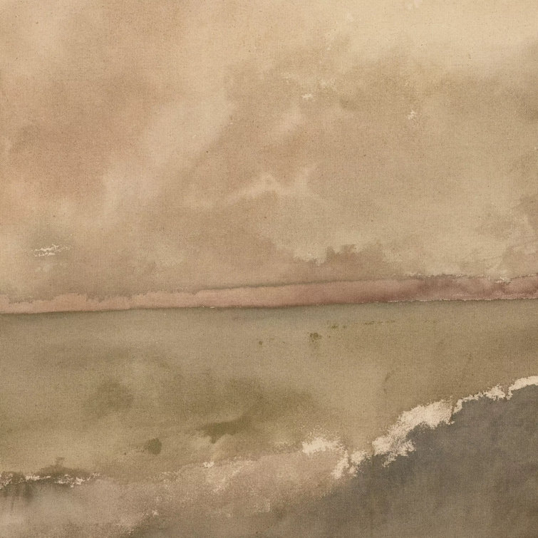 Aileen Fitzgerald Coastal Landscape Beige Canvas Painting