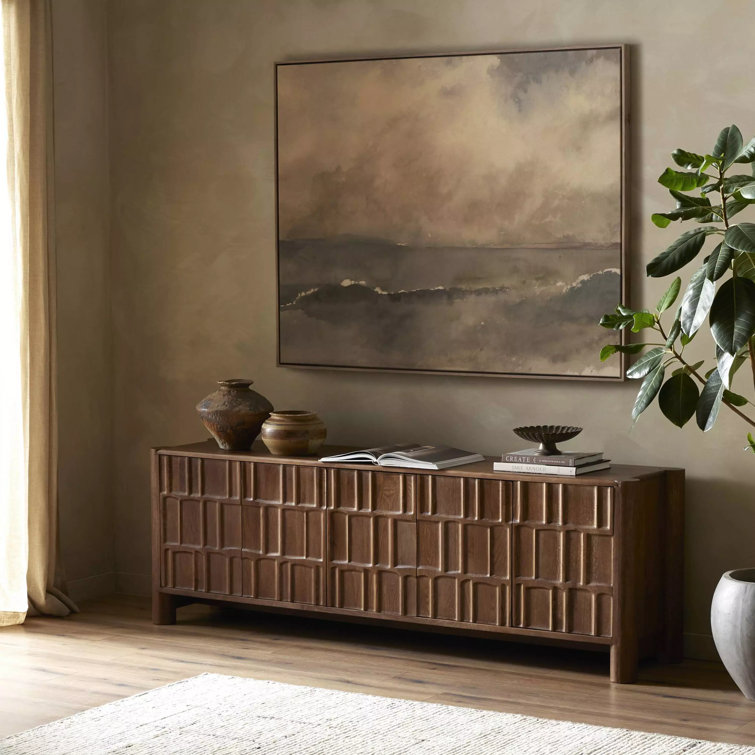 Aileen Fitzgerald Coastal Landscape Beige Canvas Painting