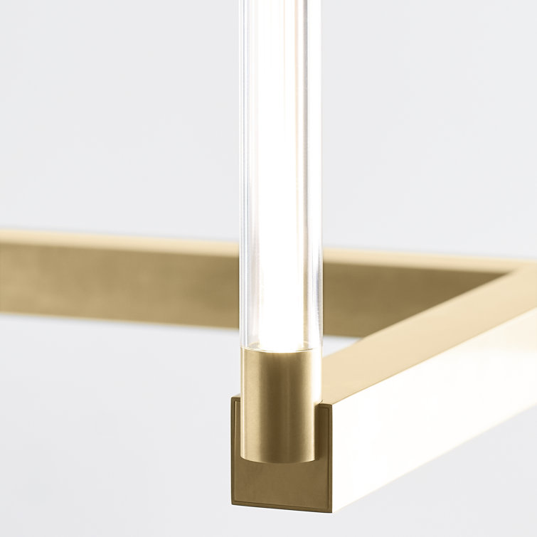 Phobos Sculptural LED Chandelier in Natural Brass, 36" Diameter