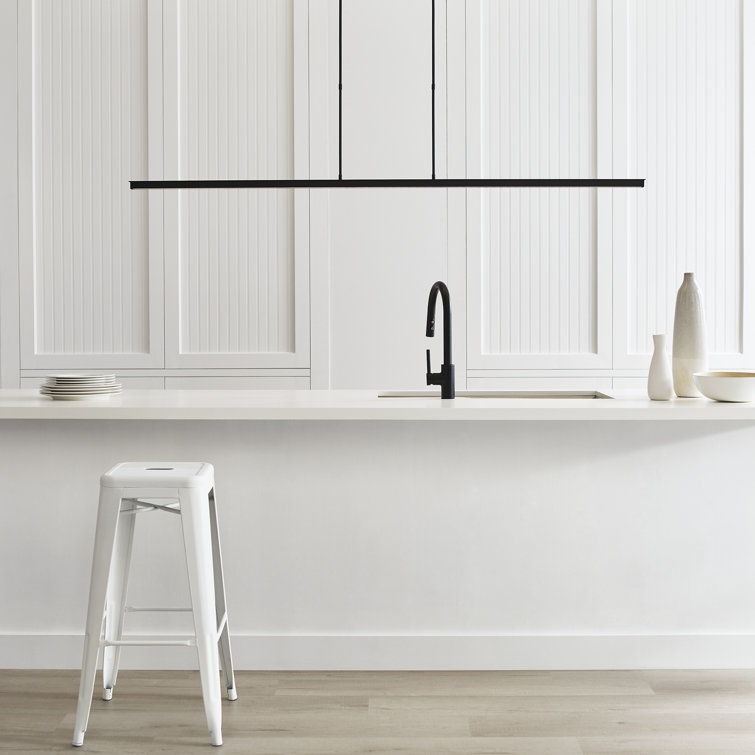 Stagger 72" Sleek LED Linear Pendant in Natural Brass