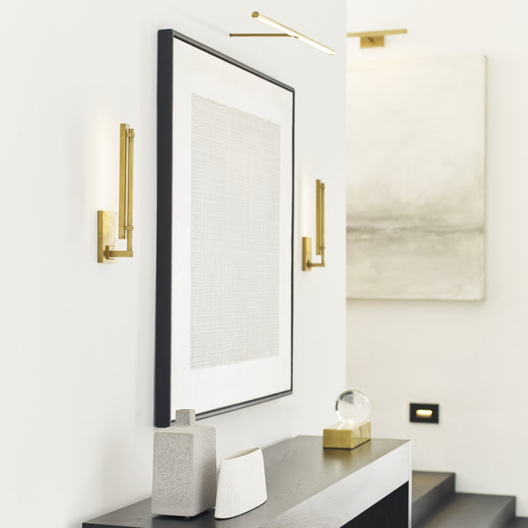Natural Brass Dimmable Outdoor LED Wall Sconce