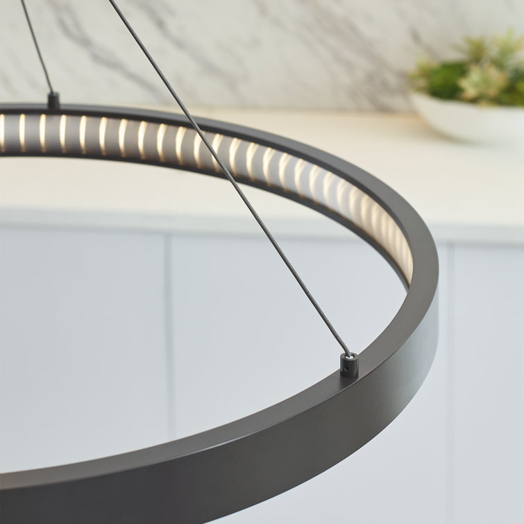 Antique Bronze 30.4 Inch LED Ring Chandelier