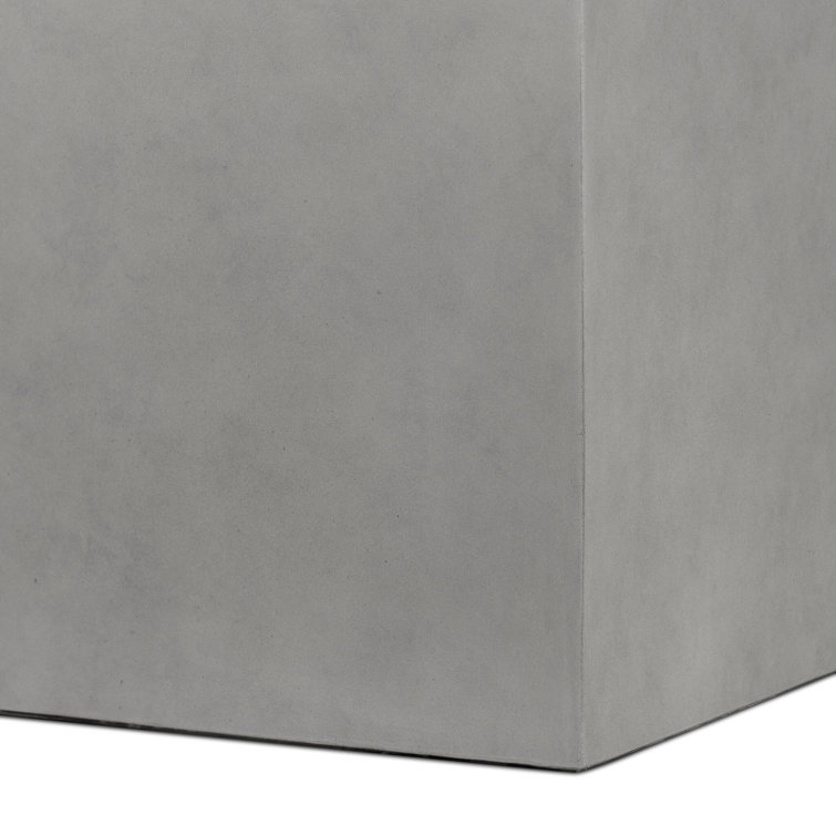 Natural Gray Concrete Square Planter for Indoor/Outdoor Use