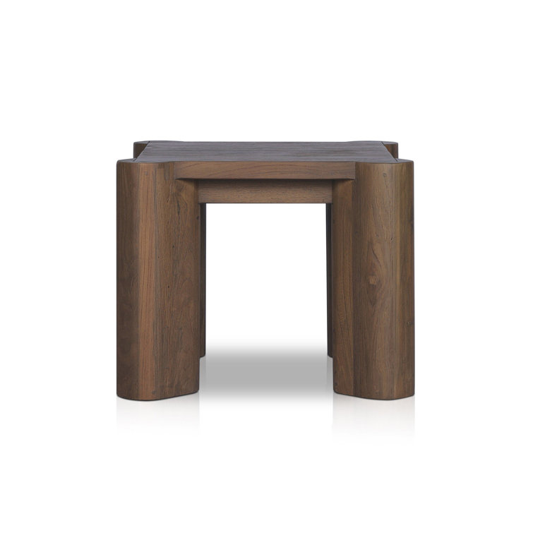 Heritage Brown Reclaimed Wood Parsons Side Table