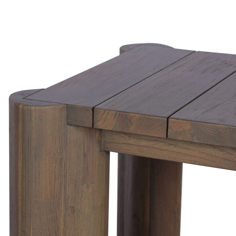 Heritage Brown Reclaimed Wood Parsons Side Table