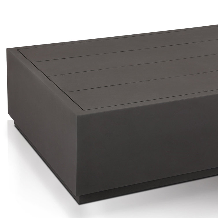 Bronze Aluminum Rectangular Outdoor Coffee Table