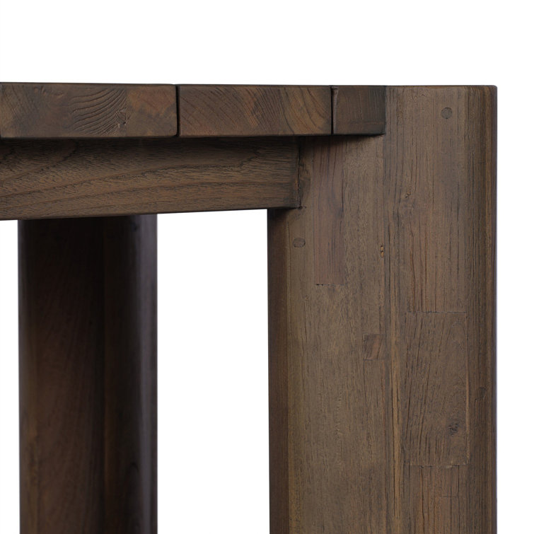 Heritage Brown Reclaimed Wood Parsons Side Table