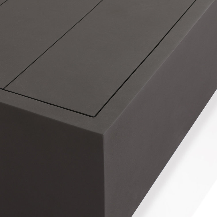 Bronze Aluminum Rectangular Outdoor Coffee Table