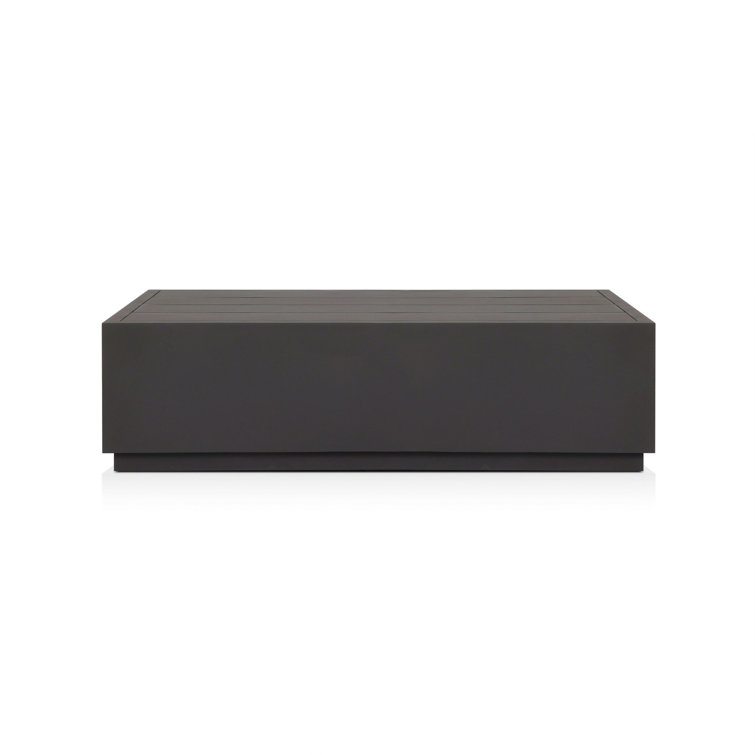 Bronze Rectangular Aluminum Outdoor Coffee Table