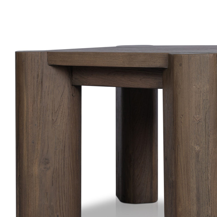 Heritage Brown Reclaimed Wood Parsons Side Table