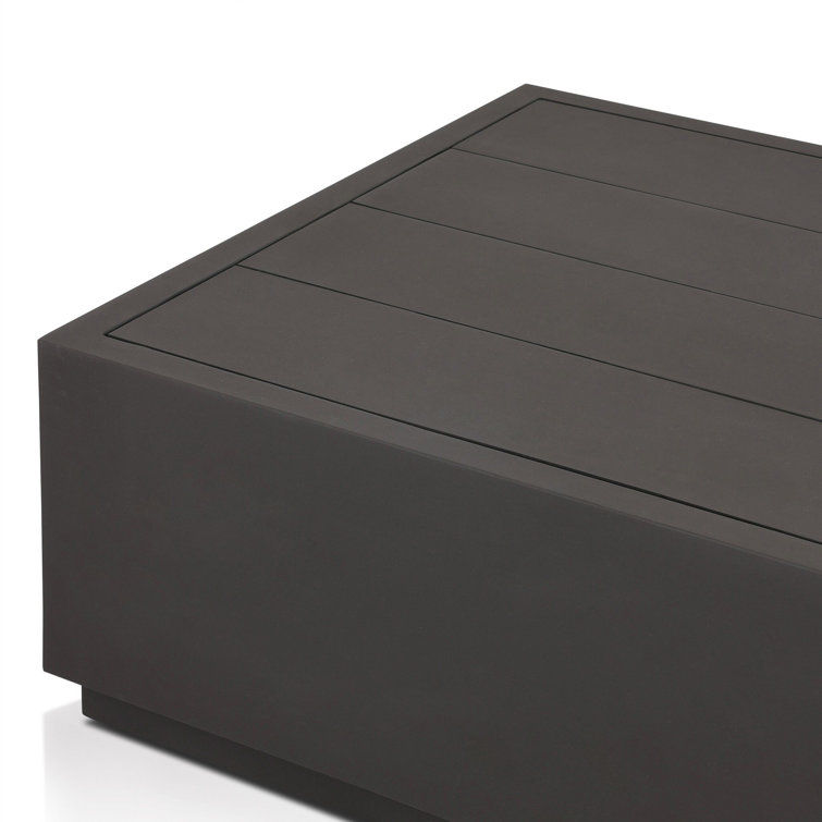 Bronze Rectangular Aluminum Outdoor Coffee Table