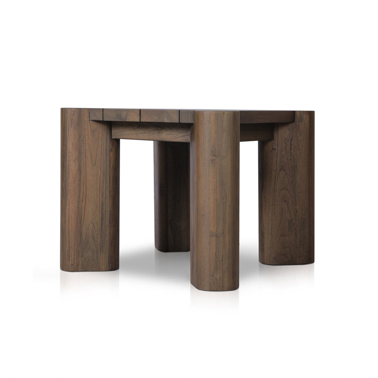 Heritage Brown Reclaimed Wood Parsons Side Table
