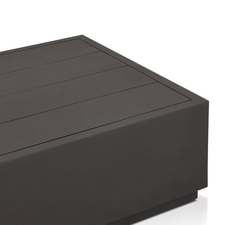 Bronze Aluminum Rectangular Outdoor Coffee Table