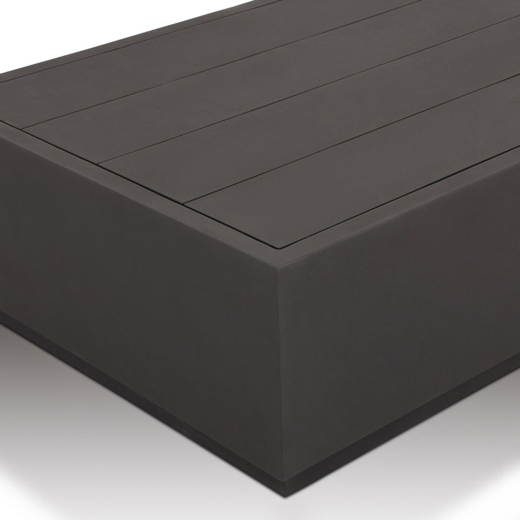 Bronze Rectangular Aluminum Outdoor Coffee Table
