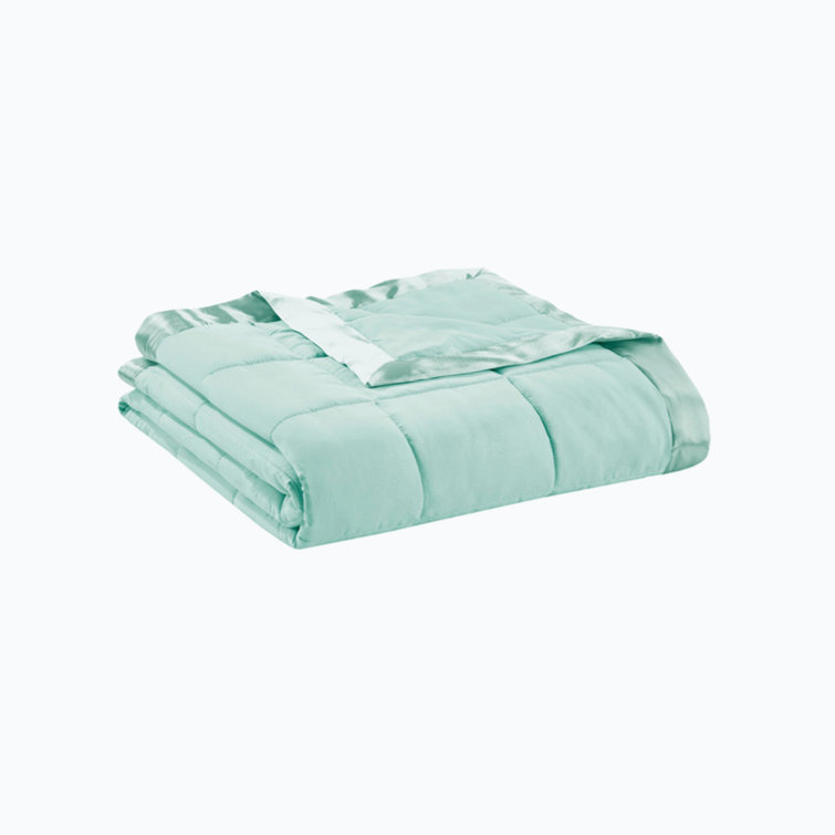 Full Seafoam Down Alternative Blanket with Satin Trim