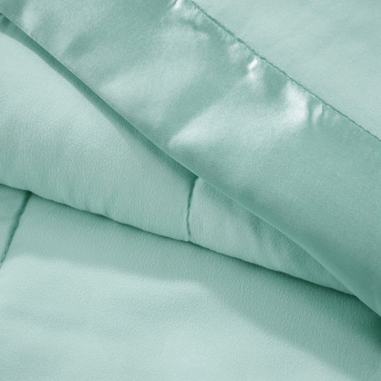 Full Seafoam Down Alternative Blanket with Satin Trim
