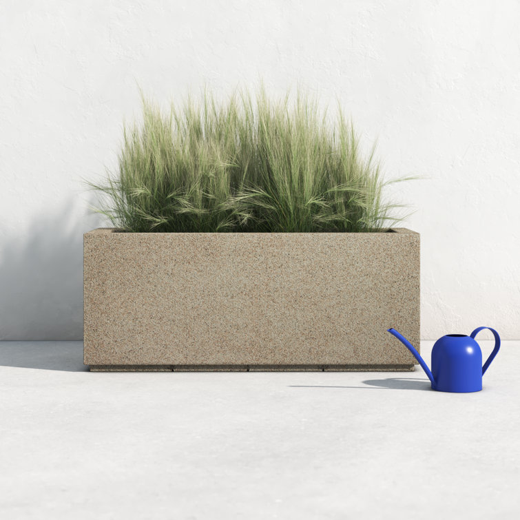 Gita Tall Lightweight Outdoor 46" x 17" x 19" Trough Planter Box