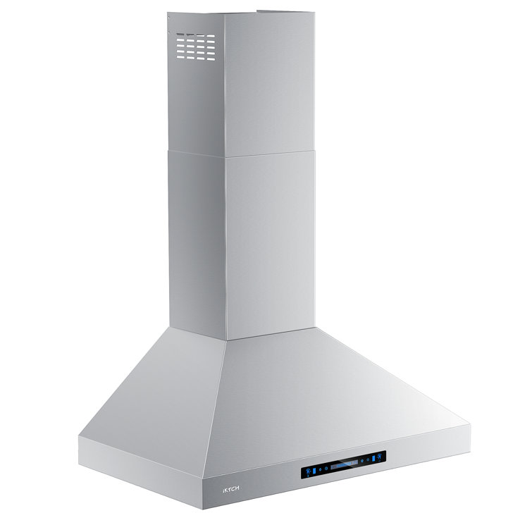 36'' Stainless Steel Convertible Wall Mount Range Hood with Charcoal Filter
