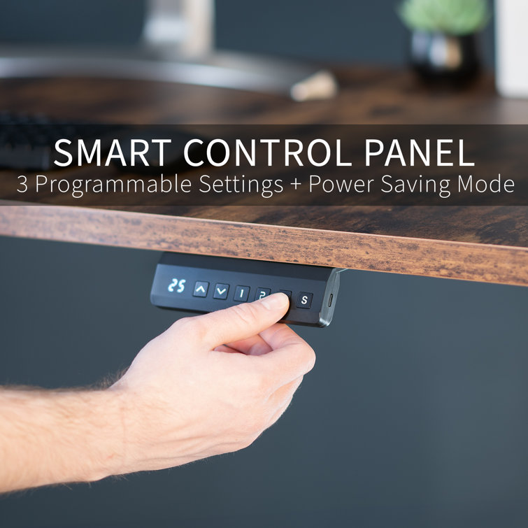 Dark Walnut & Black Dual Motor 71'' Electric Standing Desk