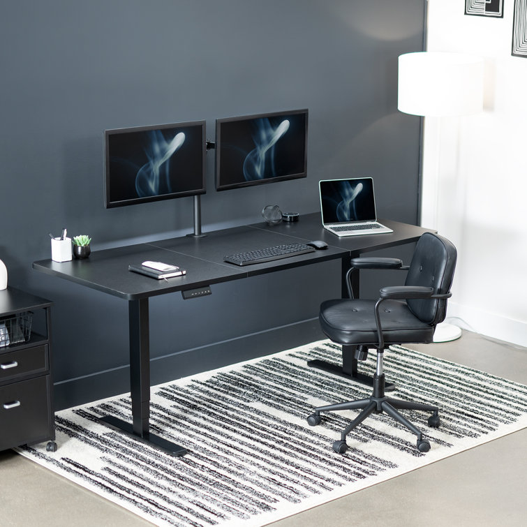 Vivo Adjustable 71" Electric Standing Desk, Black Top & Frame