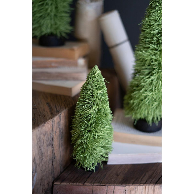 Bright Green Tabletop Christmas Tree Set of 3