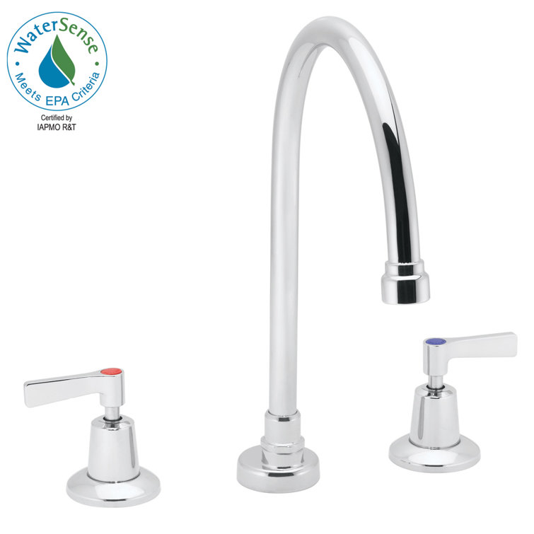 Commander Polished Chrome 8" Widespread Bathroom Faucet