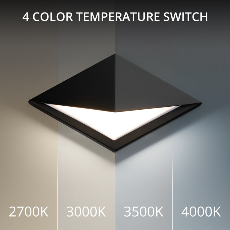 Black Aluminum Dimmable LED Outdoor Wall Light
