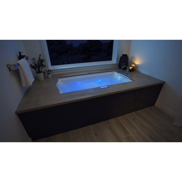 Oyster Acrylic 72" x 42" Drop-in Soaking Bathtub